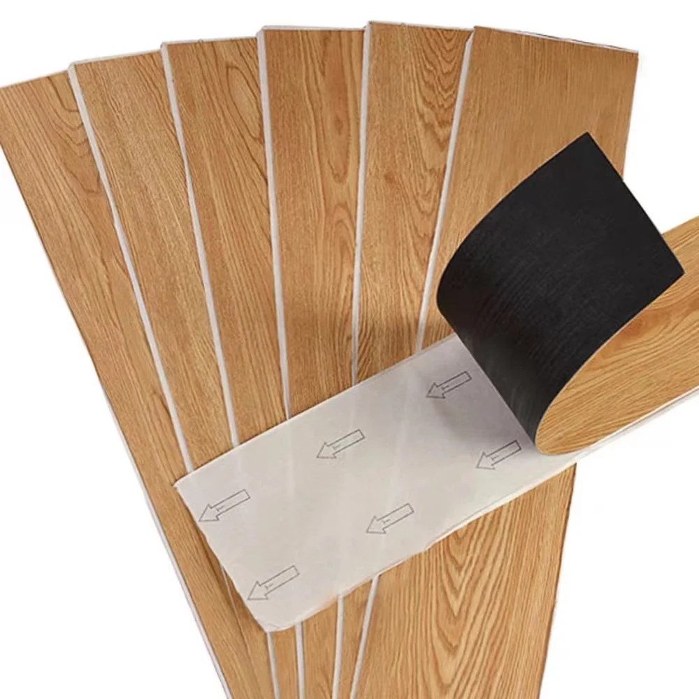 Economic Surface Texture Piso De Vinil Vinilico Autoadherible Dry Back Pvc Plank Glue Down Peel And Stick Vinyl Tile Floor