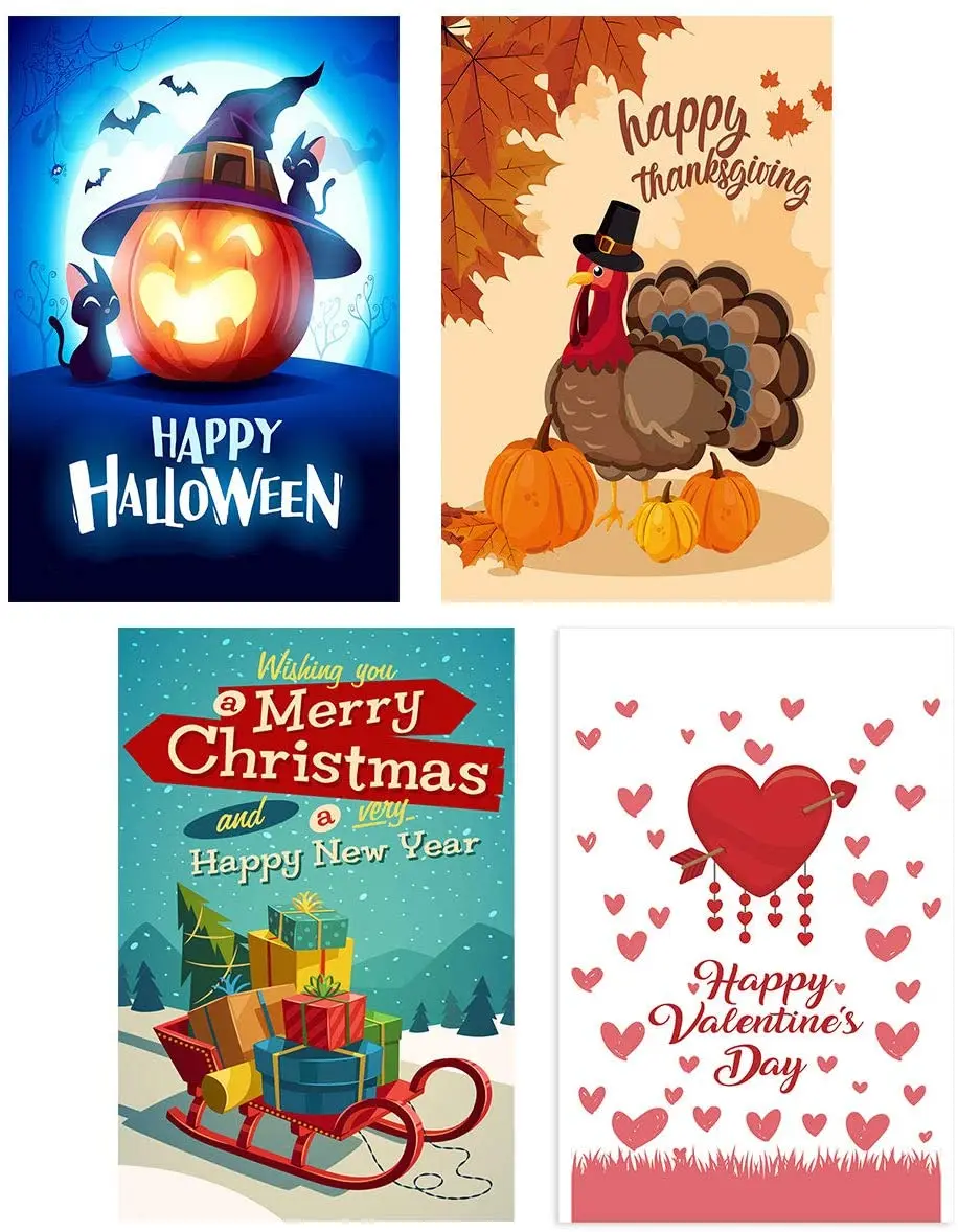 
Amazon supplier custom wholesale holiday merry christmas garden flag 