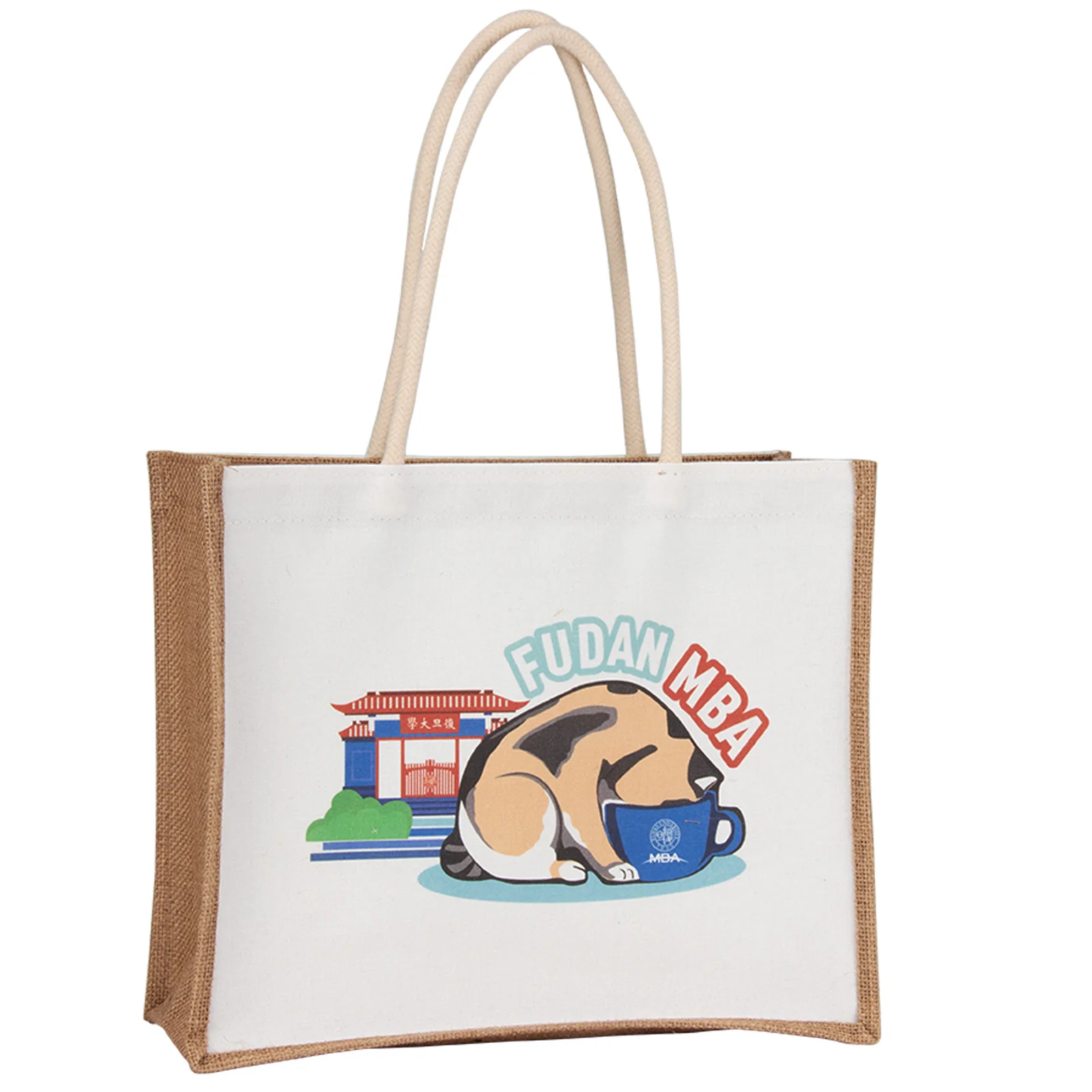burgundy beige bulk bulrap laminated interior large shopping jute tote bag