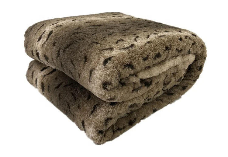 super soft warm reversible blanket wholesale plush faux fur Throw blankets for living room sofas