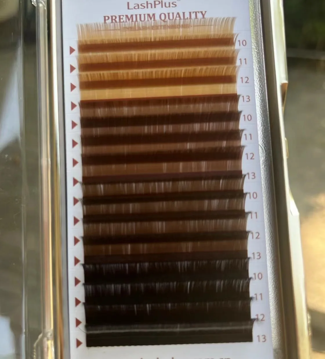 LashPlus Premium quality Handcrafted Rich Dark Brown color Volume 0.05 0.07 0.10 0.15 Brown Lash Extensions