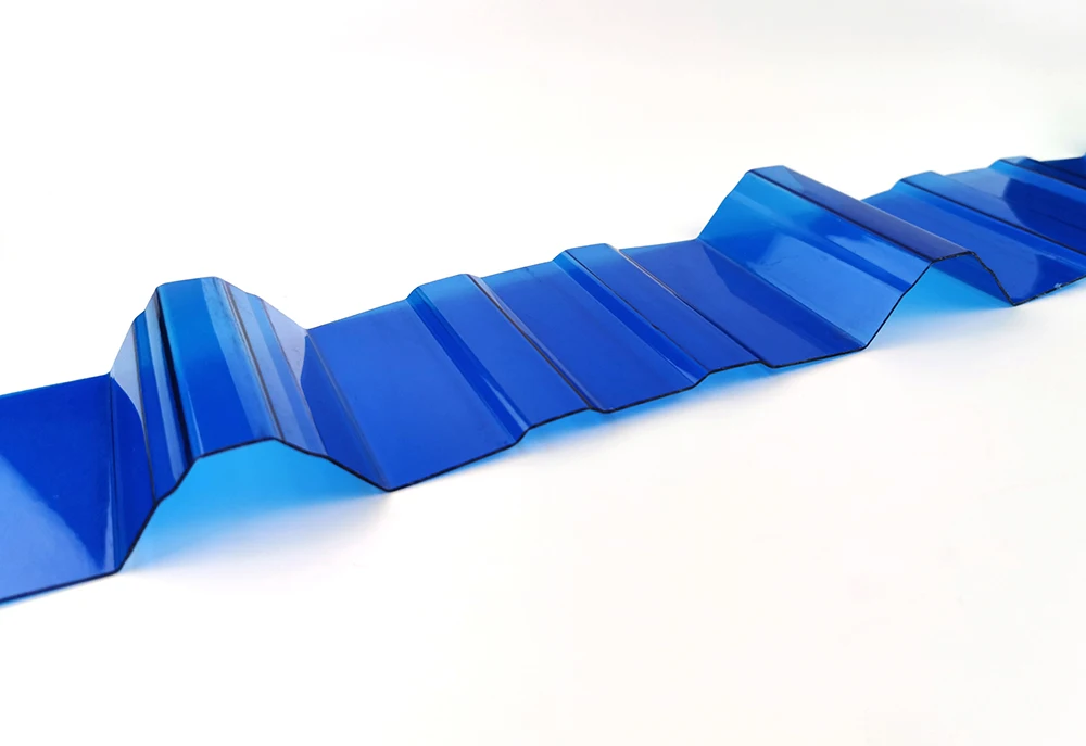 Custom design green blue transparent orange  polycarbonate corrugated roofing wave sheet