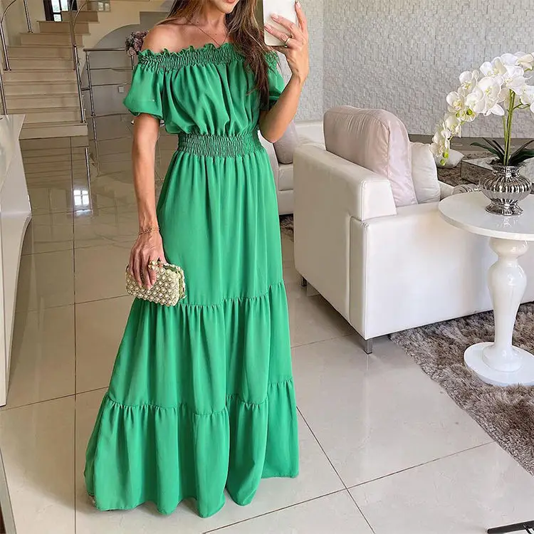Custom Bohemian Long Dress for Women Summer lady Elegant ladies Loose Beach Sundress Female Holiday Maxi Dress Vestido Robe
