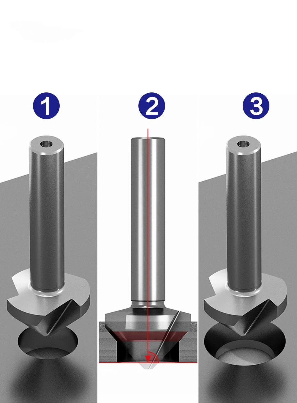 HSS 3F 90 Degree Point Angle Countersink Drill Bit HSS Chamfer Cutter Countersink Wood Drill Bit,10.4/12.5/16.5mm
