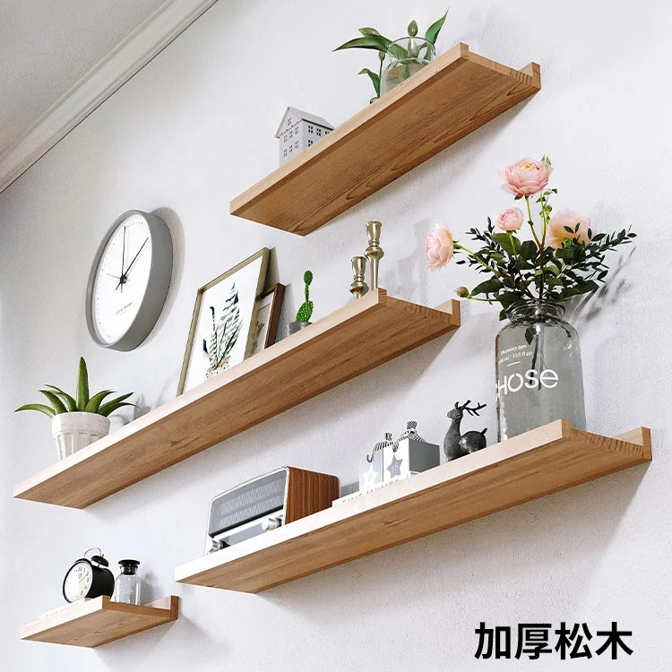 decorative wall panels modern cheap natural wooden wall mounting shelves