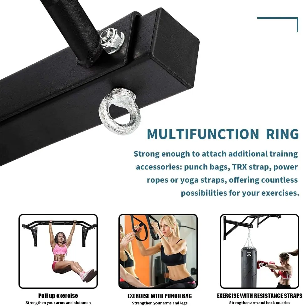 ZYFIT Heavy Duty Wall Mounted Pull up Bar Wall Mounted Pull up Bar Dip Station for home gym