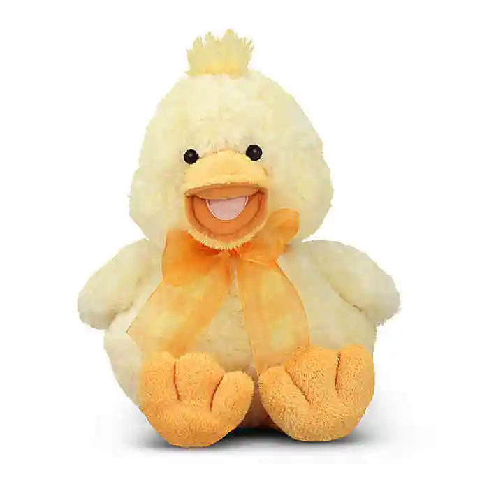 Customized baby shower gifts sit yellow duck
