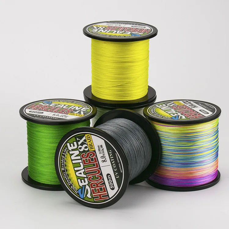 Hot sale fishing line cheap price Strong strength Multifilament line PE 4/8 strand braided 500m fishing thread