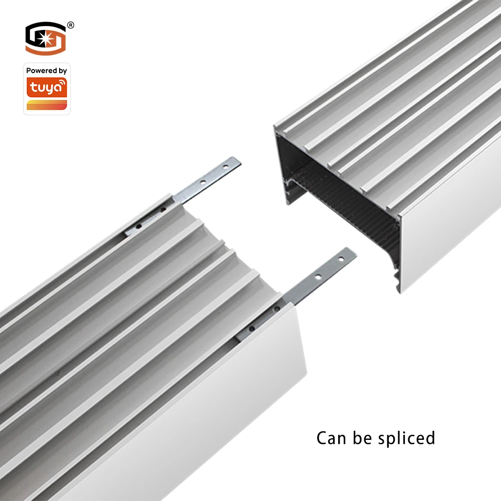 China Modern Led Pendant Light Suspension Hanging Lamp For Office Commercial Area Office Linear Lighting