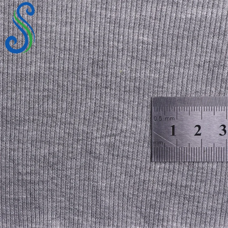 130Cm Organic 94%Bamboo 6%Spandex 2x2 Rib Fabric for Baby Clothes Cuff