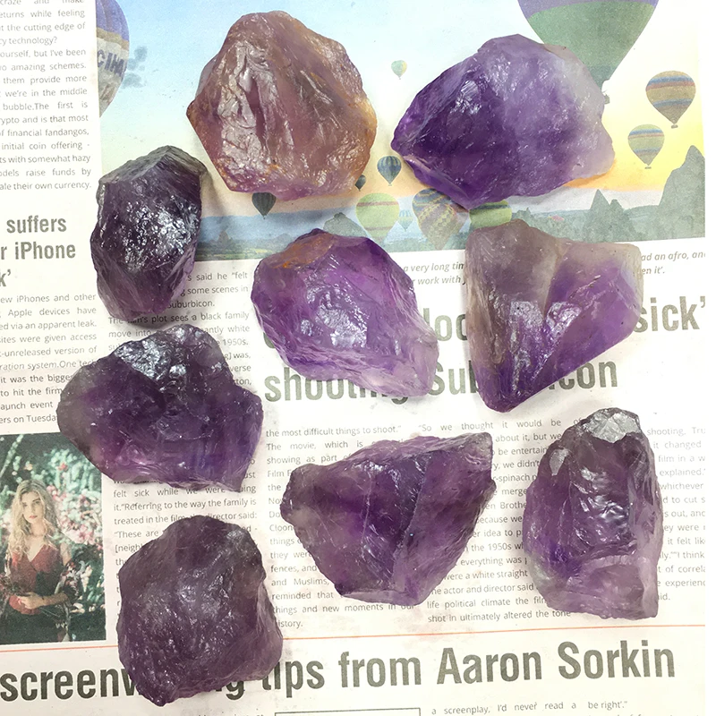 wholesale Natural crystal stones kilogram decoration jumbo size clear raw Uruguayan amethyst stone