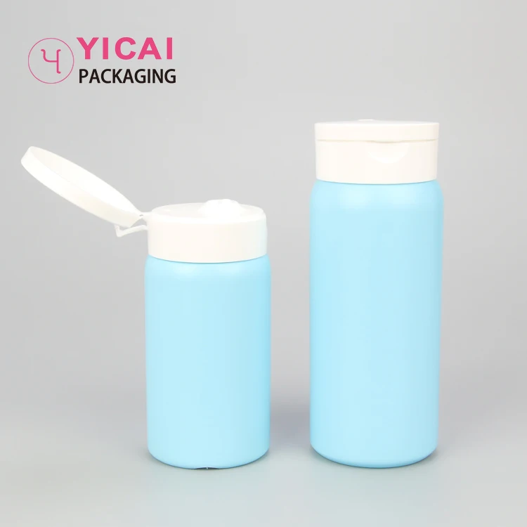 Косметика 30 г 1 унция 50 80 100 150 200 HDPE пластиковая детская голубая портативная мини-бутылка для протеинового талькового порошка контейнер