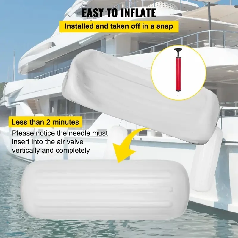 Wholesale PVC Boat Fenders Inflatable Center Hole Ribbed Fenders for Marine
