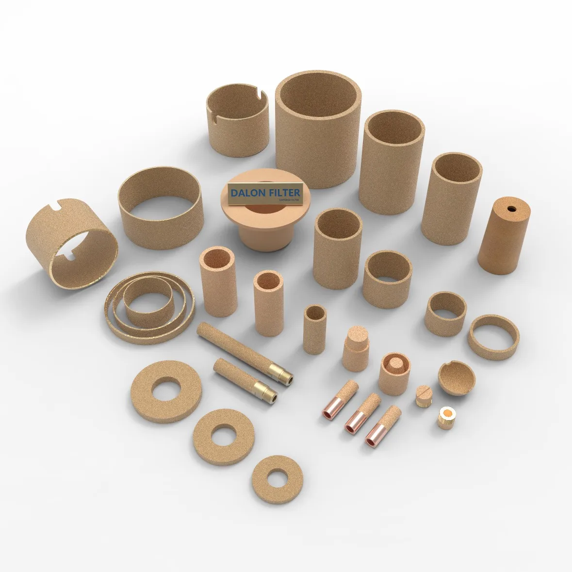 Porous sintered metal metallic bronze powder cylinder laboratory oil filter