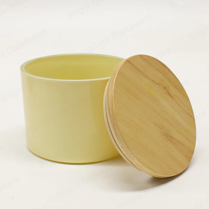 Wholesale 3 Wick Round Candles Holder 500ml 750ml 2000ml Clear Amber Large Glass Candle Bowls For Candle Making