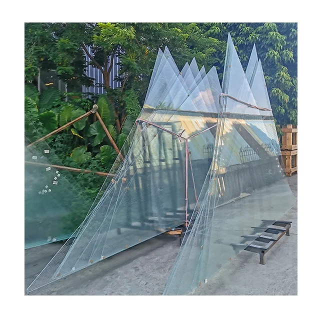 glass price per square meter decorative building reinforced low iron tempered dots fritted Silk screen printing glass