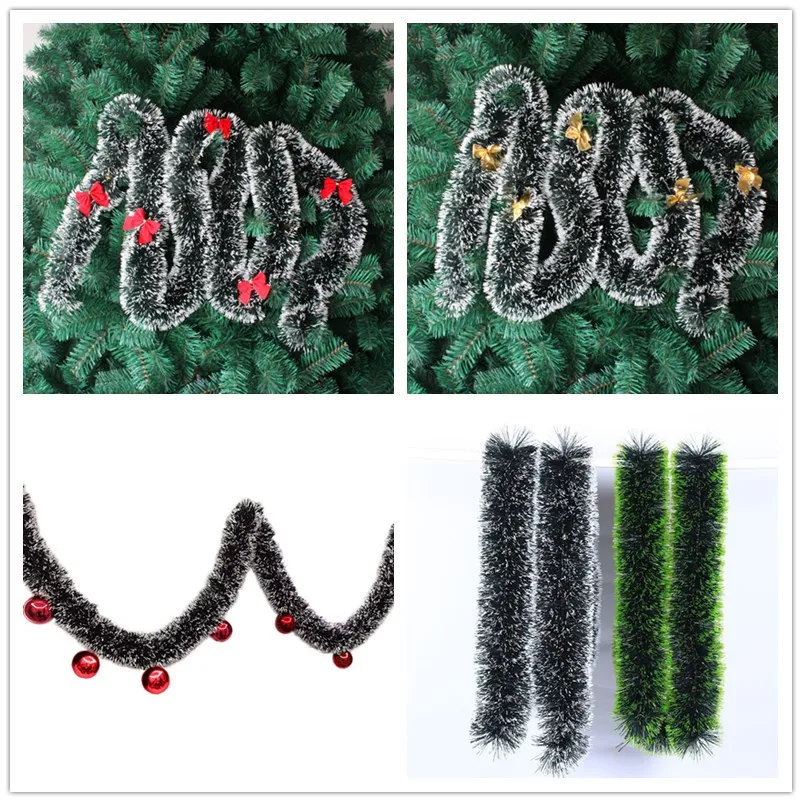 Factory Direct Wholesale Various Colors and Length Holiday Christmas Green Tinsel Garland