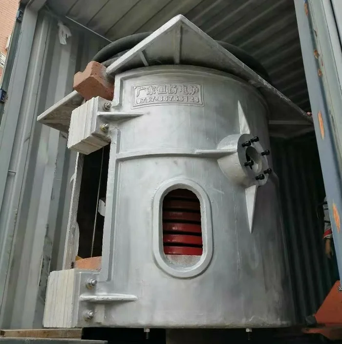 Medium frequency iron steel induction melting furnace