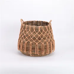 Производитель корзин Сделано в Китае макраме Бохо хлопковая корзина для хранения для украшения дома гостиной