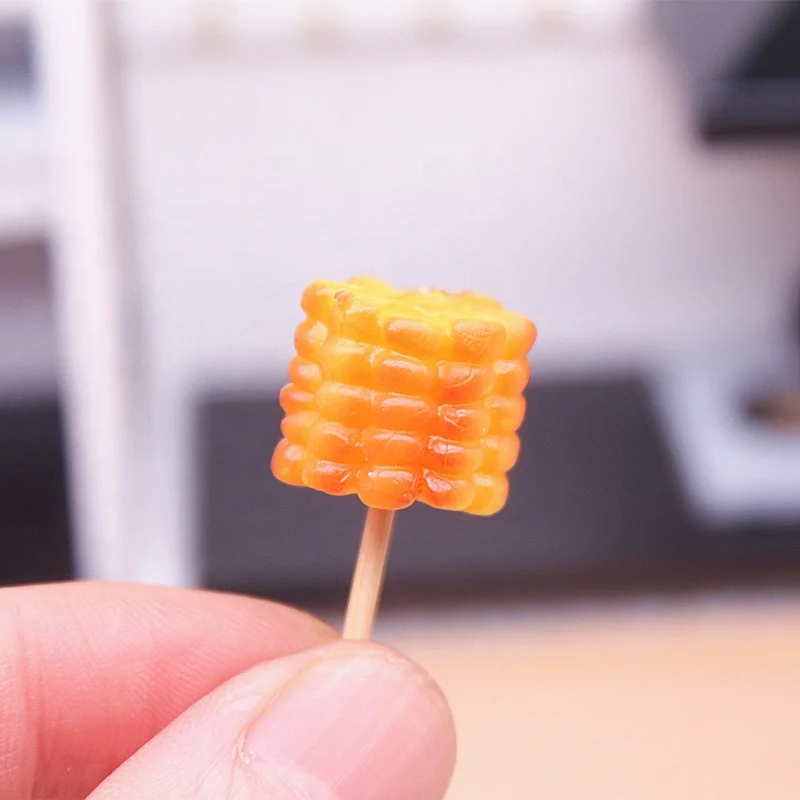 Doll house miniature corn on the cob simulation food kitchen decoration Miniature Doll Food Pretend Play