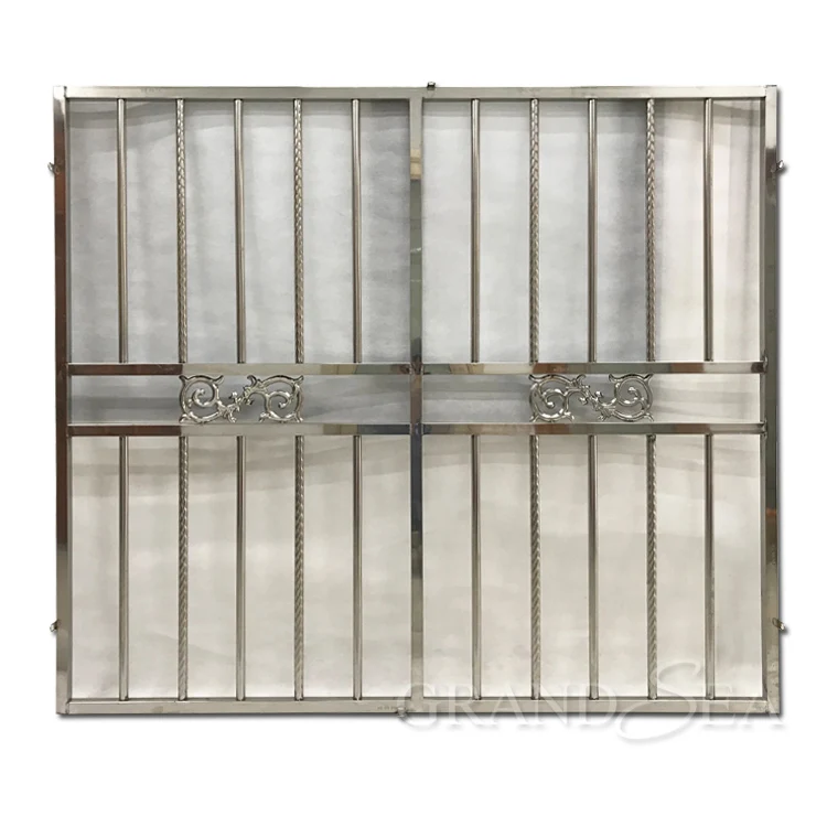 Fancy simple rust proof 304 stainless steel window grill design price