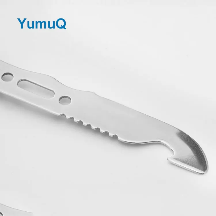 YumuQ Portable Multiple Stainless Steel Kitchen Camping Utensils Cutlery Flatware Set Foldable Spoon Fork Knife
