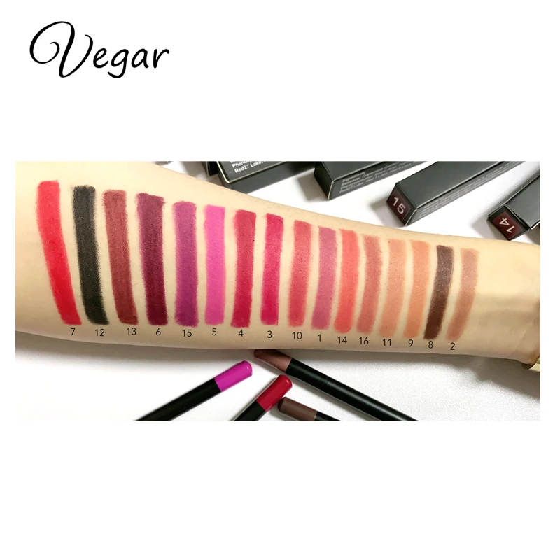 Женский макияж насыпью 16 видов цветов кремовый водонепроницаемый лайнер для губ
