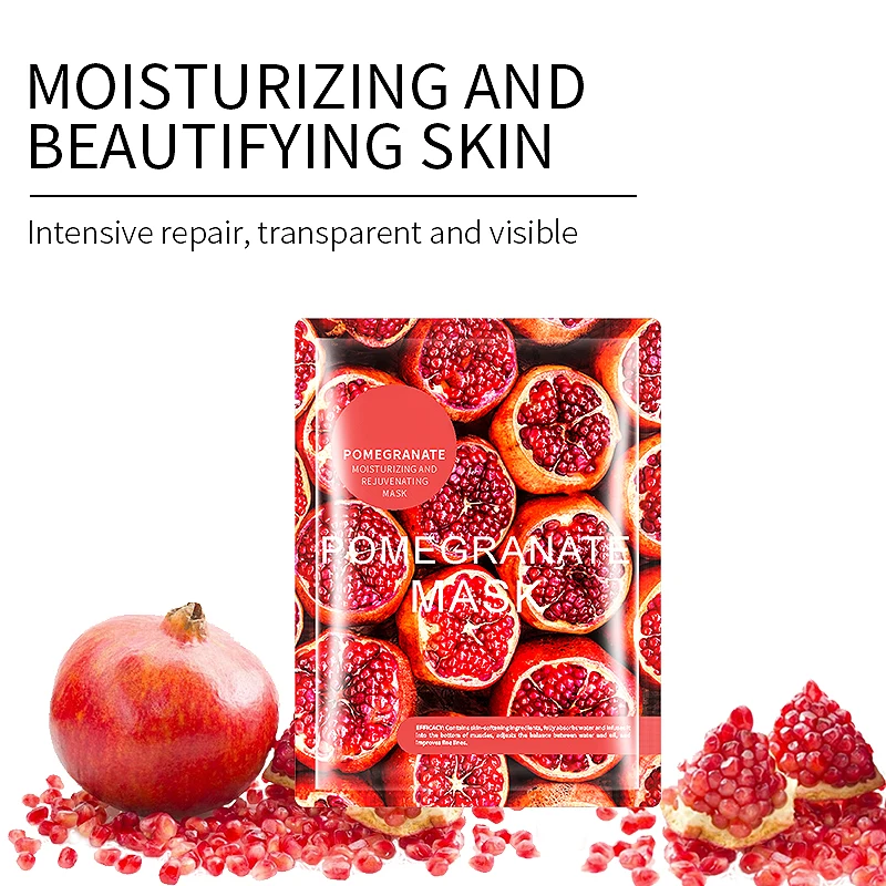 Оптовая продажа, корейская косметика, фруктовая маска, фабричные коллагеновые маски для лица с гранатом