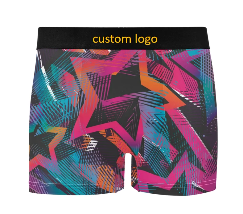 Боксеры Chiliboss Мужские дышащие, цветные пикантные трусы с индивидуальным логотипом, модное нижнее белье для мальчиков