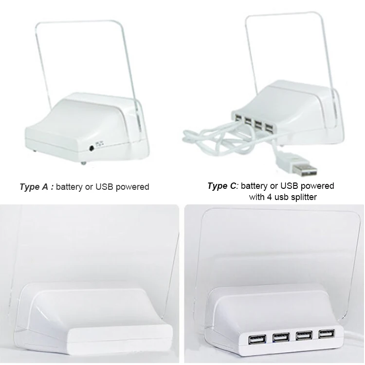 LED Green Blue Fluorescent Calendar Night Light Message Board Digital Alarm Clock