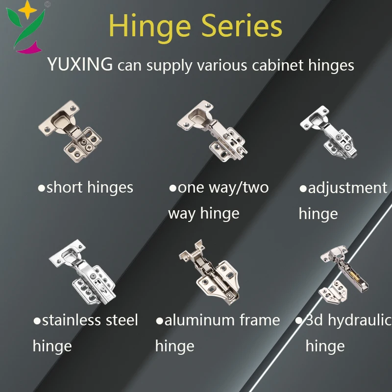 YUXING High Quality Iron Bisagras Para Muebles De Cocina Clip On Full Overlay Furniture Cabinet Hinge For Kitchen