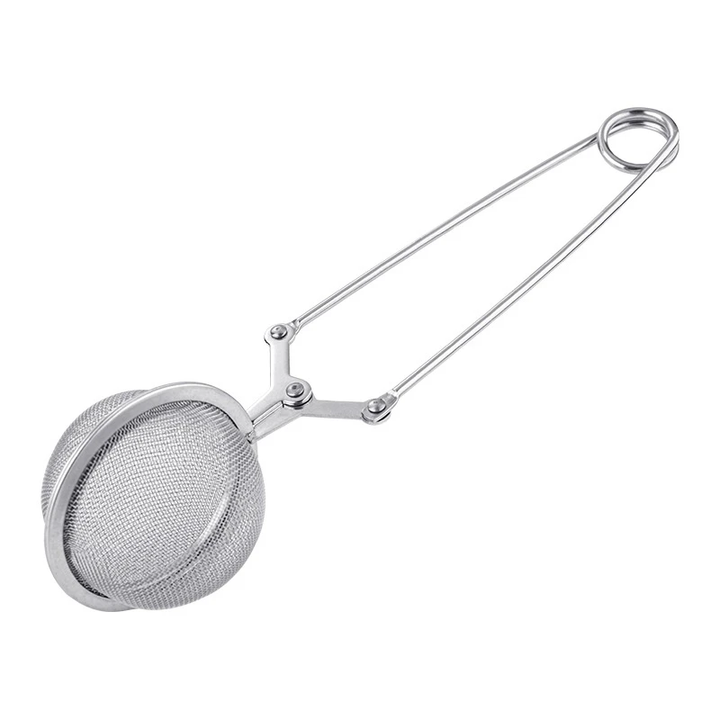 WH546 Tea Infuser with Handle Mesh Infuser Snap Ball Strainer Steep Loose Leaf Tea Infuser Fine Mesh Ball Tea Filter