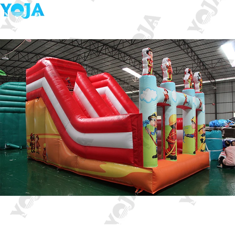Bouncy castle fire engine with slide 6.2X3.7M bouncing castle inflatable outdoor with blower for kids