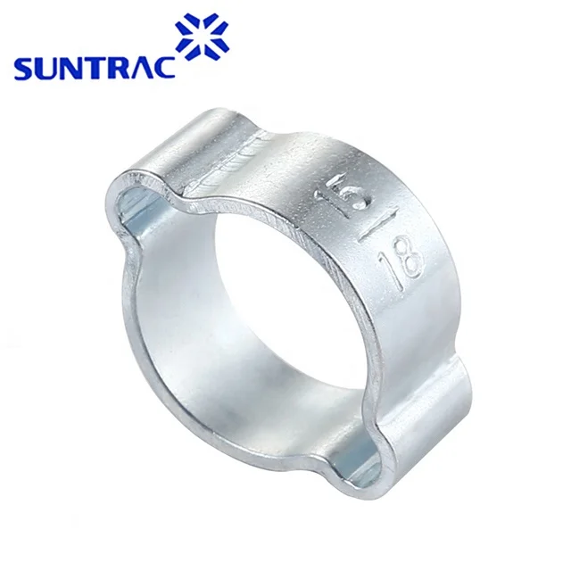 Galvanized steel double ears hose clip hose clamp taiwan hose clamp