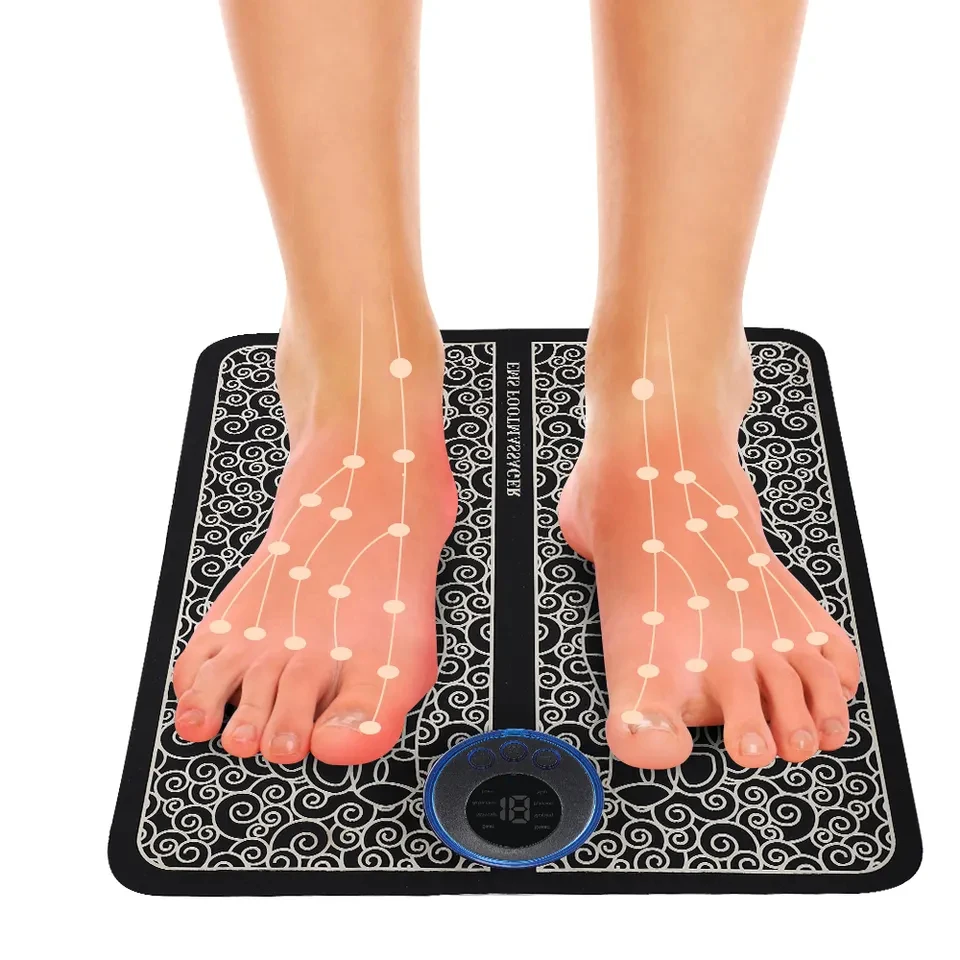 Portable Electric EMS USB Muscle Acupoints Stimulator Bioelectric Foot Massager Mat Hot Selling Products 2023 Folding 3 Years