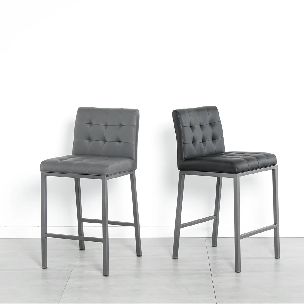 Cheap antique custom pub restaurant hotel office furniture pu leather seat bar stool chair with footrest