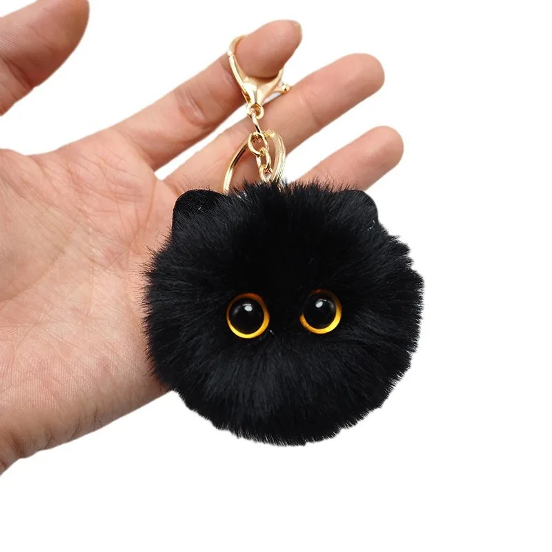 Cute Plush Cat Keychain Cartoon Doll Toy Pendant Keyring For Women Girls Bag Ornament Car Key Chain Children Gifts Accessories