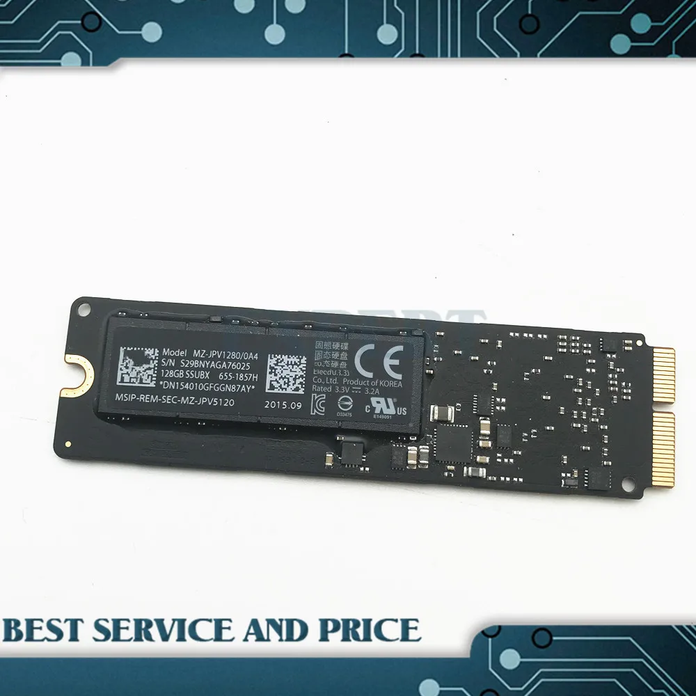 128GB SSD solid state drive 655-1857H/B/J for Macbook Pro/Air A1502 A1466 A1398 (2013-2017) MZ-JPV1280/0A4 SSD