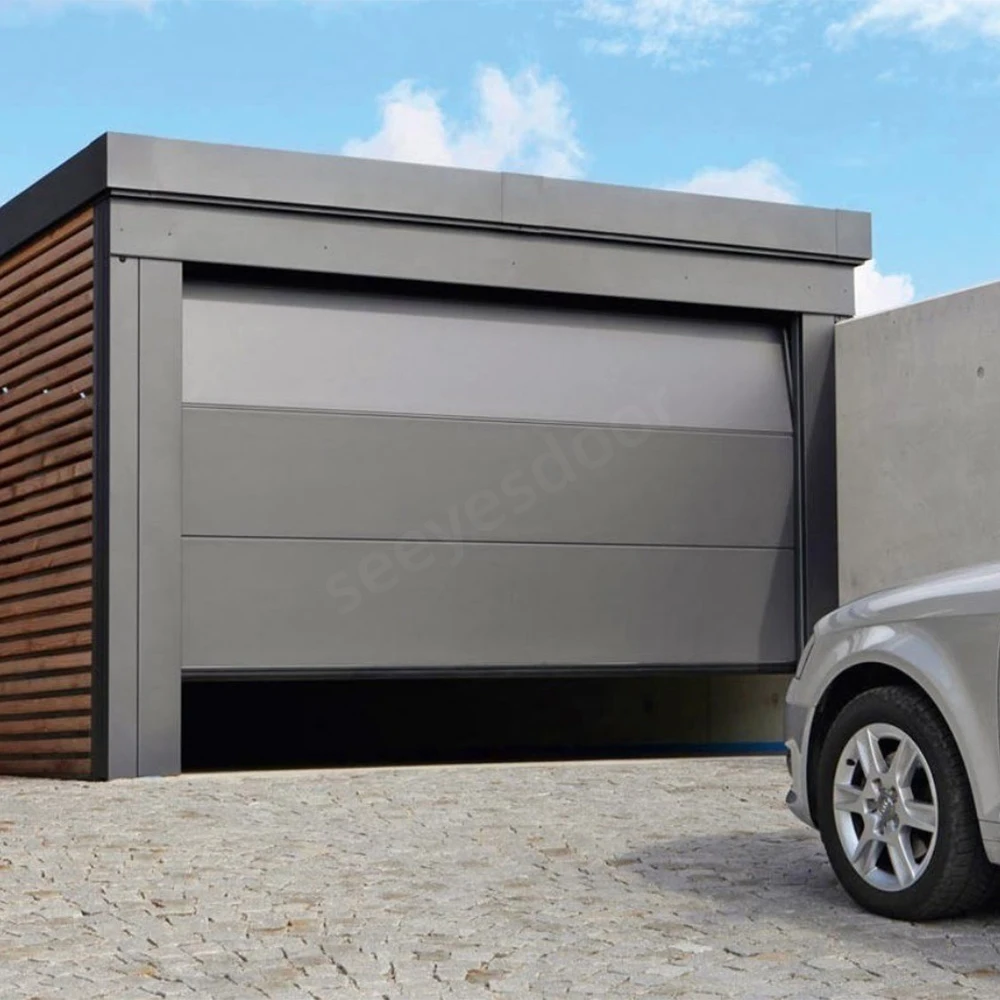 Seeyesdoor Cheap Industrial Modern Garage Doors For Homes Automatic Roll Up Wood Grain Garage Doors