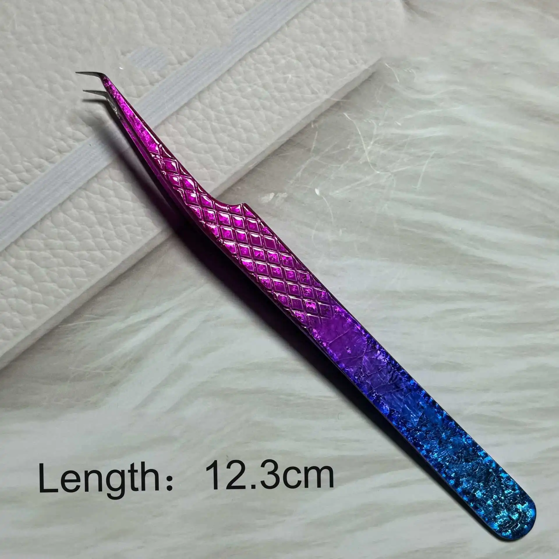 New Style Stainless Steel Lash Tweezer Set Private Label Glitter Ice Flower Tweezer for Eyelash Extension