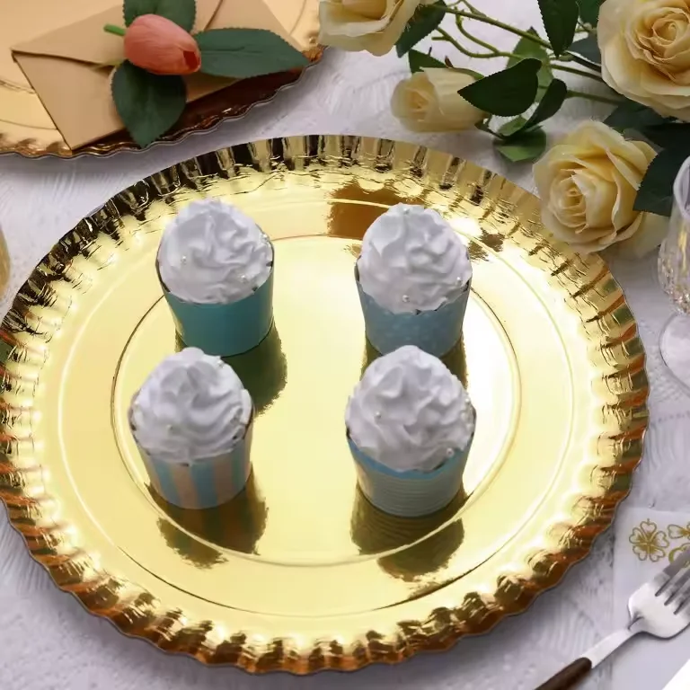 Fully automated paper plate machine produces and sells high-quality gold white customized food-grade paper plates