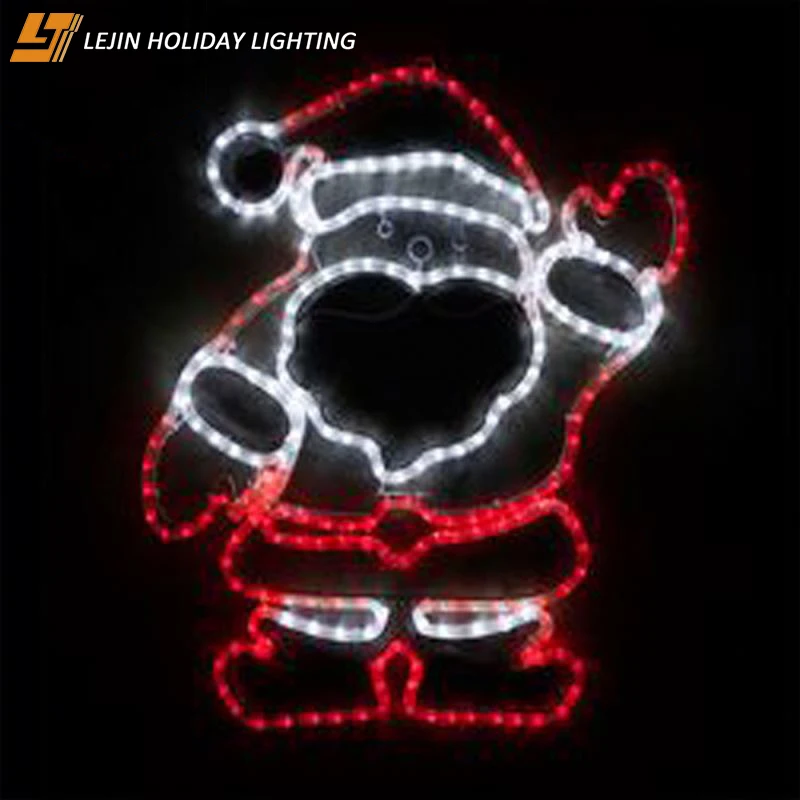 Lejin holiday light 110V 2d led christmas santa claus motif light
