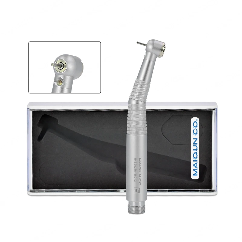 Best Sales Dentistry Four Holes Torque Triple Water Spray Push Button Cartridge LED Dental Air Turbine High Speed Fast Handpiece