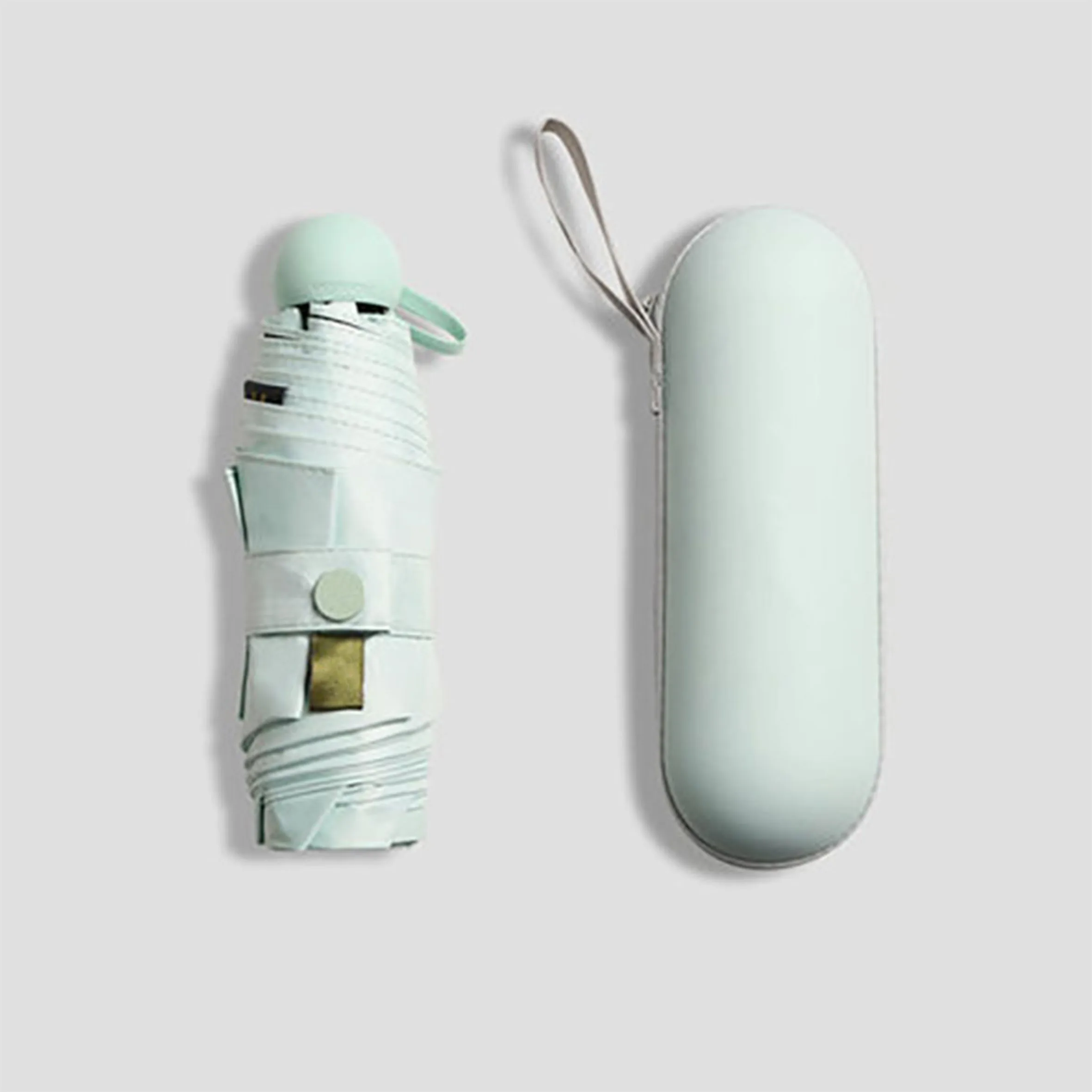 Folded Lightweight High end Luxury Gold Glue Summer Female Sunblock,UV Mini Pocket Umbrellas With Custom Logo For Gifts/