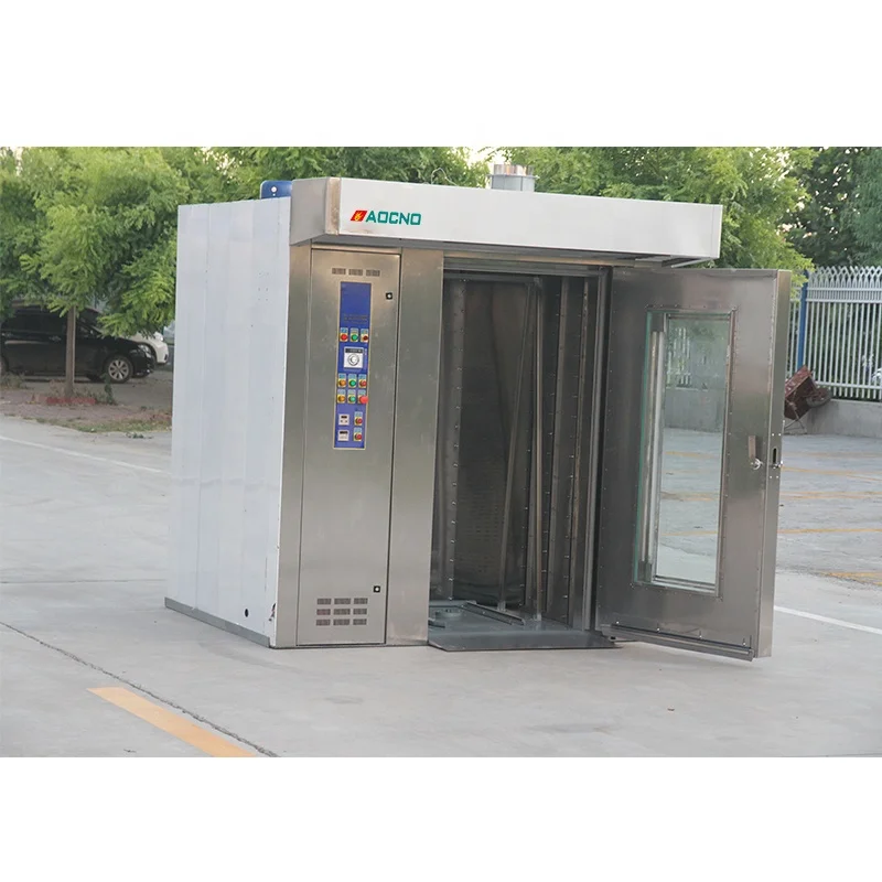 64 trays baking used toast bread gas rotary oven for bakery machine