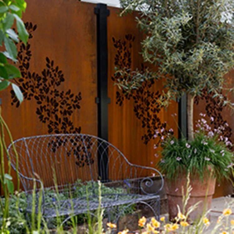 Laser Cut Outdoor Garden Metal Fencing Corten  Fence