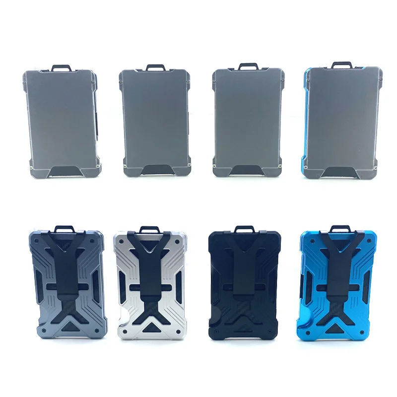 New Slim Men Minimalist Wood Card Wallet RFID Blocking Cases with Money clip Band Strap