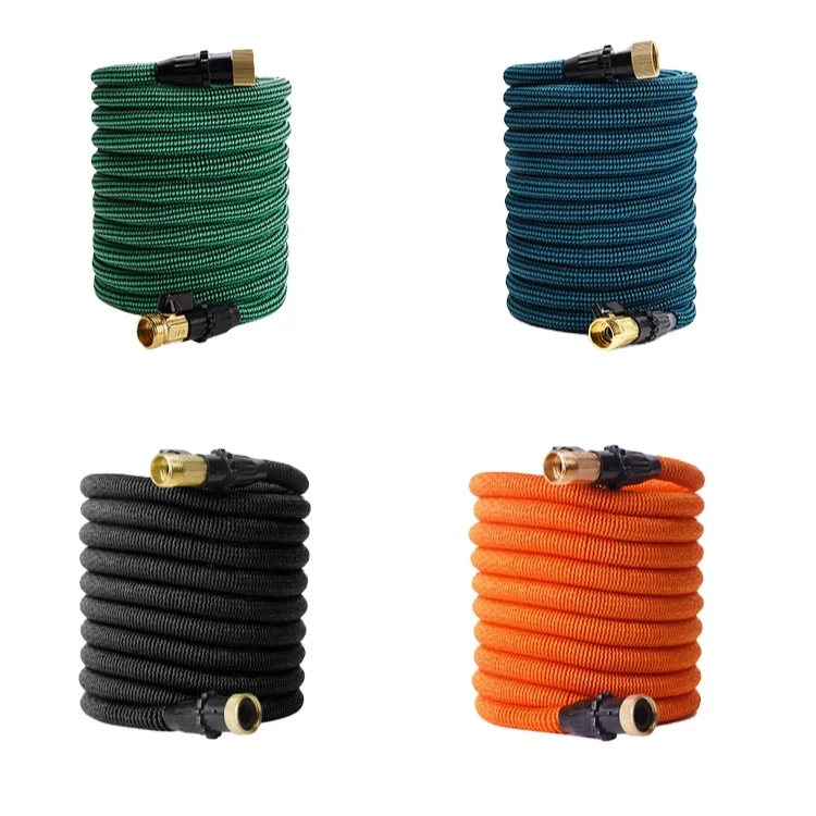
75ft Expanding Garden Water Hose Pipe Set With Abs Sprayer Telescopic Magic 