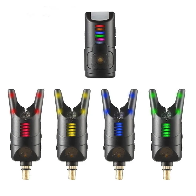 Seehoo Waterproof Carp Fishing Bite Alarm With Snag Ear Bar Wireless Fishing Alarm 1+3 Set With Sound LED Carp Fishing Tackle