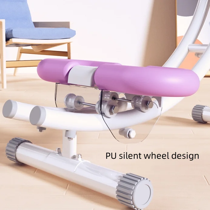 Abdominal Machine Foldable  Ab Workout Equipment Adjustable for Home Gym Core Strengthening with LCD Monitor